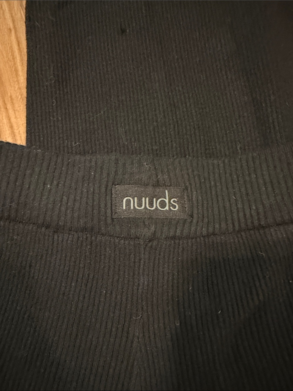 nuuds Black Ribbed sweater pants
